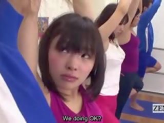 Subtitulado japonesa yoga extensión clase loca erección