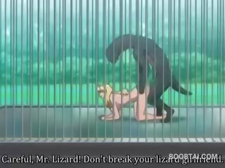 Mamalhuda anime mestra conas pregado difícil por monstro em o zoo