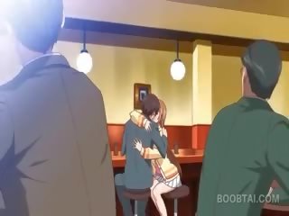 Ruda anime szkoła lalka seducing jej sterczące nauczycielka