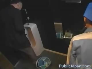 Asian Attendant Is Cleaning The Wrong Part6