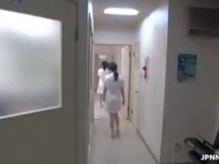 Японки медицинска сестра получава палав с а сладострастен part6